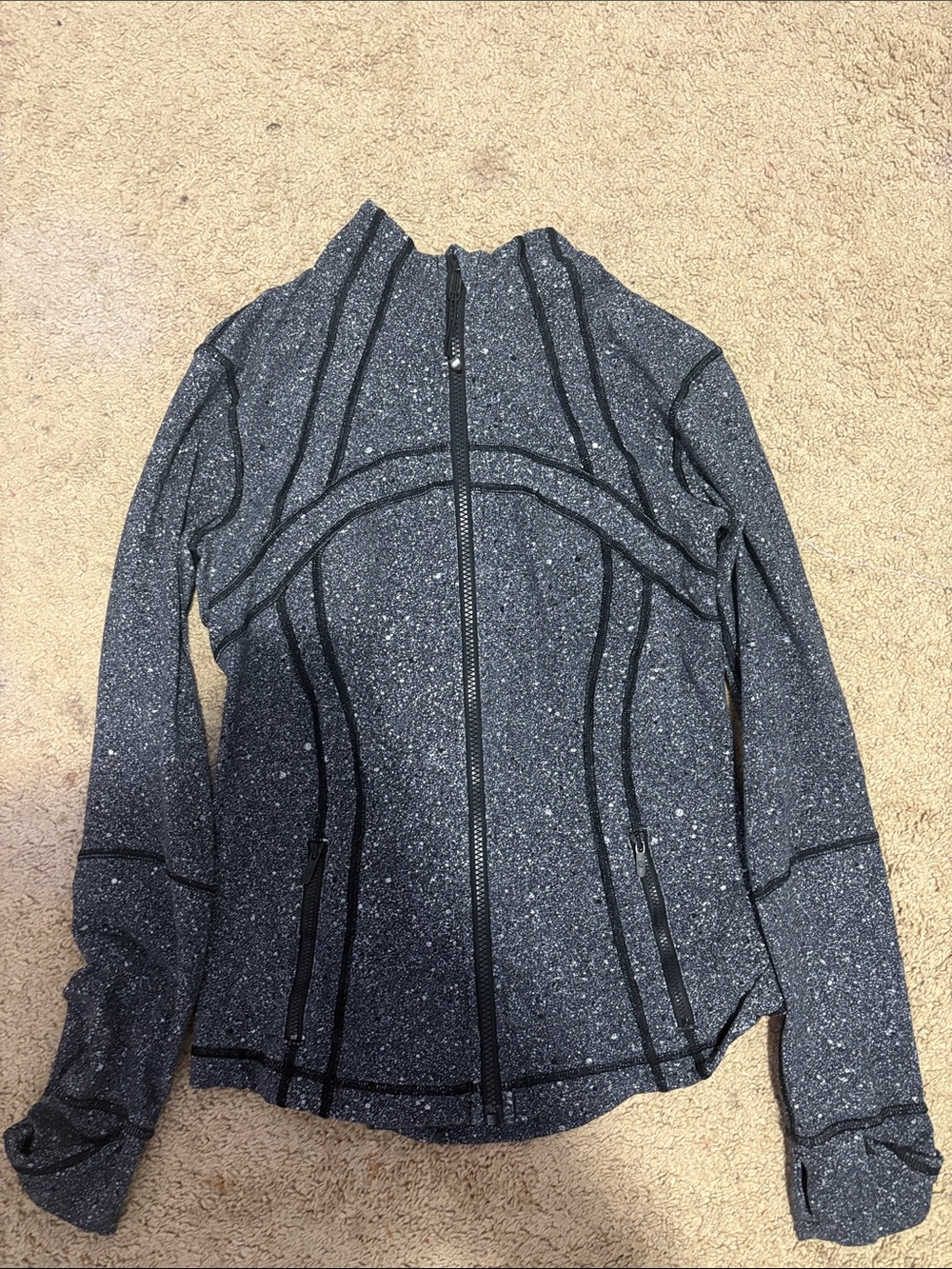 lululemon athletica Black Speckle Bomber Jacket